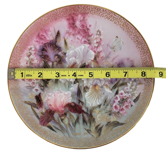 Vtg Lena Liu 1991 Iris Quartet Symphony of Shimmering Beauty Ltd Edition plate - Picture 7 of 10